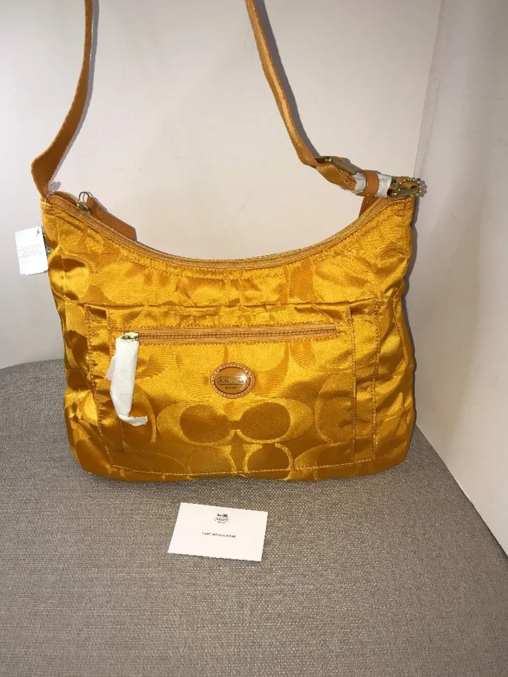 NWT Coach Signature Getaway Crossbody Orange Spice F77369 - Picture 7 of 15